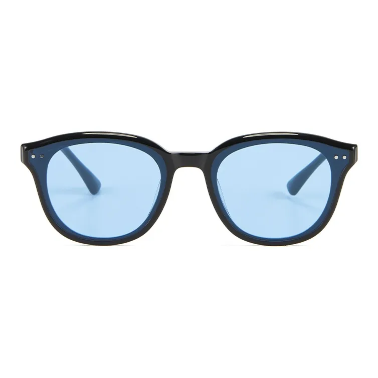 PLASTIC BRAIN Plate Frame Round Sunglasses Unisex-6
