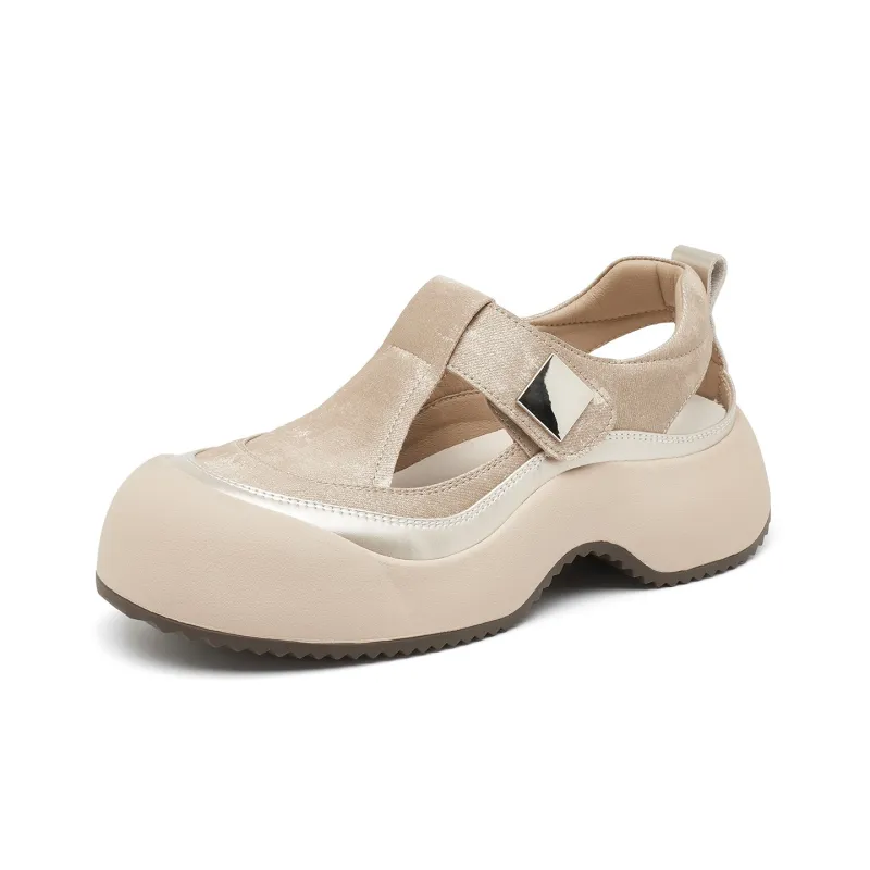 OULISASI Beach Sandals Women's Gold/Silver/Yellow-1