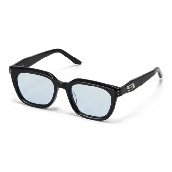 PLASTIC BRAIN Plate Frame Square Sunglasses Unisex White