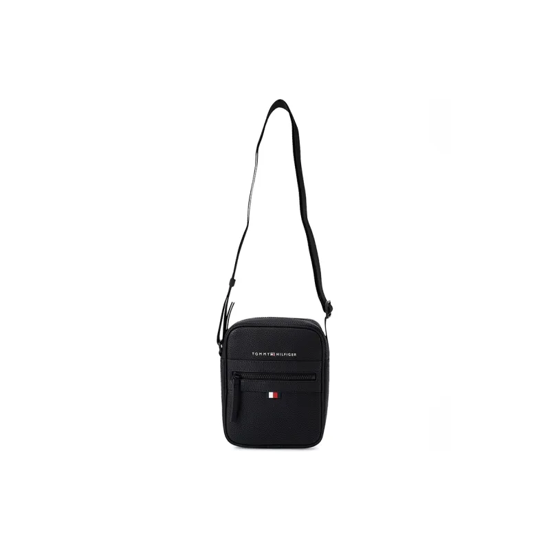 Tommy Hilfiger Artificial Leather Messenger Bag Crossbody Bags Small Size Men's Black-0
