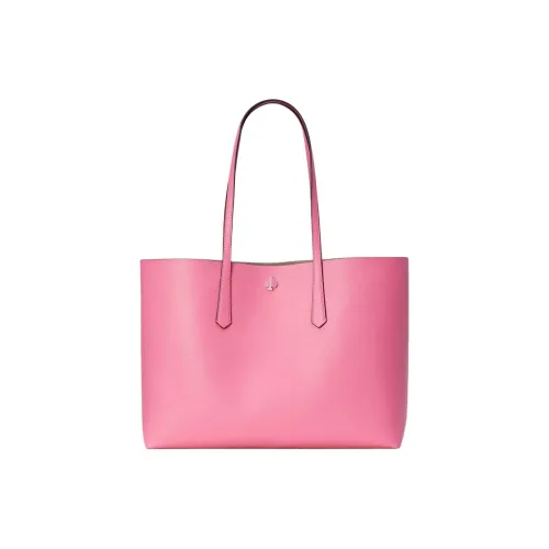 Kate Spade Cross-Stitch Leather Tote Bag Shopping Bag Handbag Women's Loco Pink