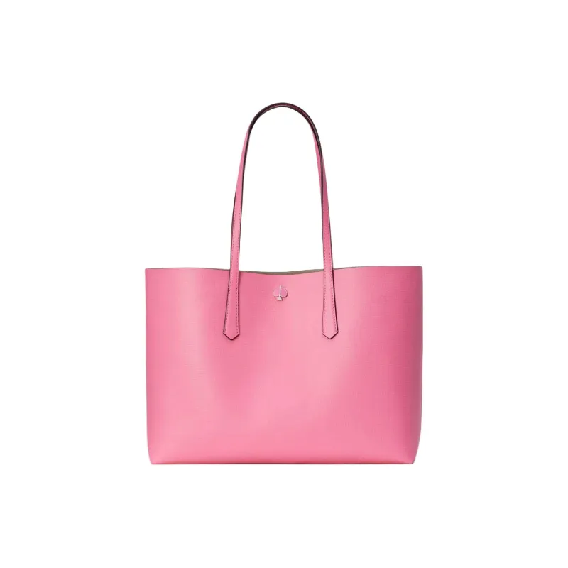 Kate Spade Cross Stitch Leather Tote Bag Shopping Bag Handbag Women's Loco Pink-0