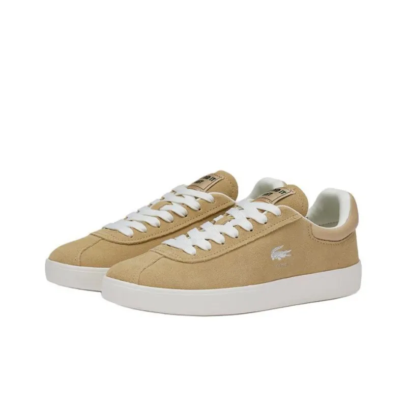 LACOSTE Low Top Skateboard Shoes Women's Light Brown-2