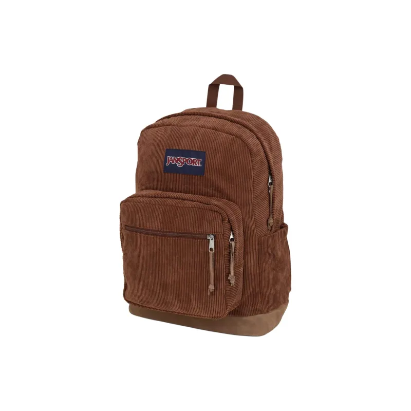 JanSport Suede Backpack Unisex Brown Corduroy-2