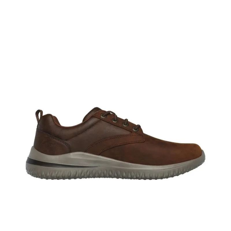 Skechers Delson 3.0 Cushioning, Slip Resistant, Abrasion Resistant, Waterproof Low Top Casual Shoes Men's Brown-1