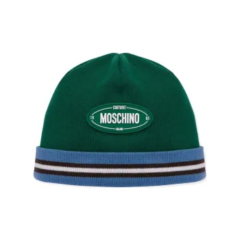 MOSCHINO Logo appliqué Virgin Wool Beanie