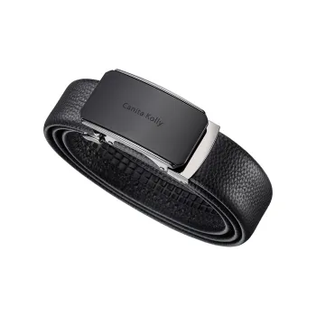 Canita Kolly Business Casual, Automatic Buckle Top Grain Cow Leather Belts Men's Width  3.5cm