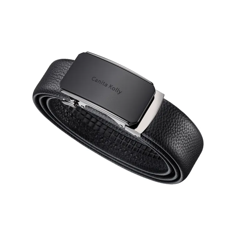Canita Kolly Business Casual, Automatic Buckle Top Grain Cow Leather Belts Men's Width  3.5cm-0