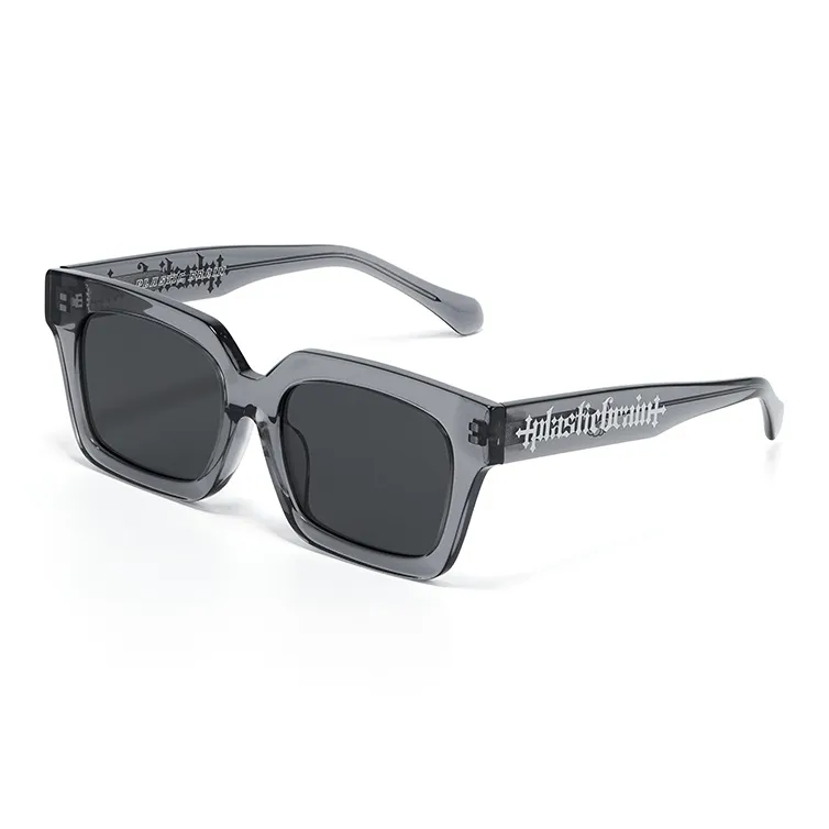 PLASTIC BRAIN Plate Frame Square Sunglasses Unisex-7