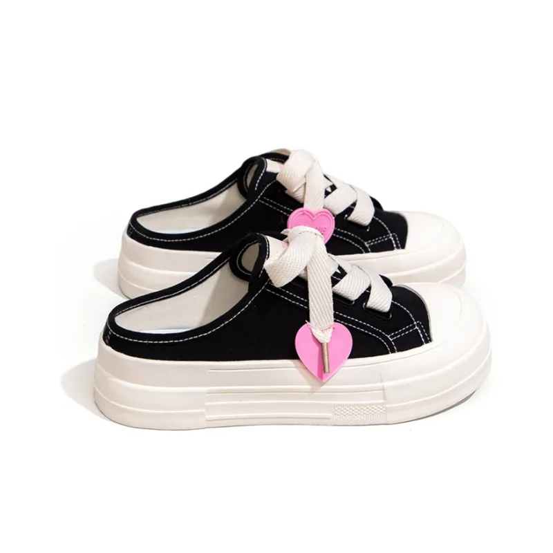 Feiyue Rubber Sole Abrasion Resistant Slip Resistant Closed Toe Slippers Women's Black-1