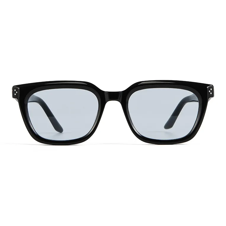 PLASTIC BRAIN Plate Frame Square Sunglasses Unisex White-3