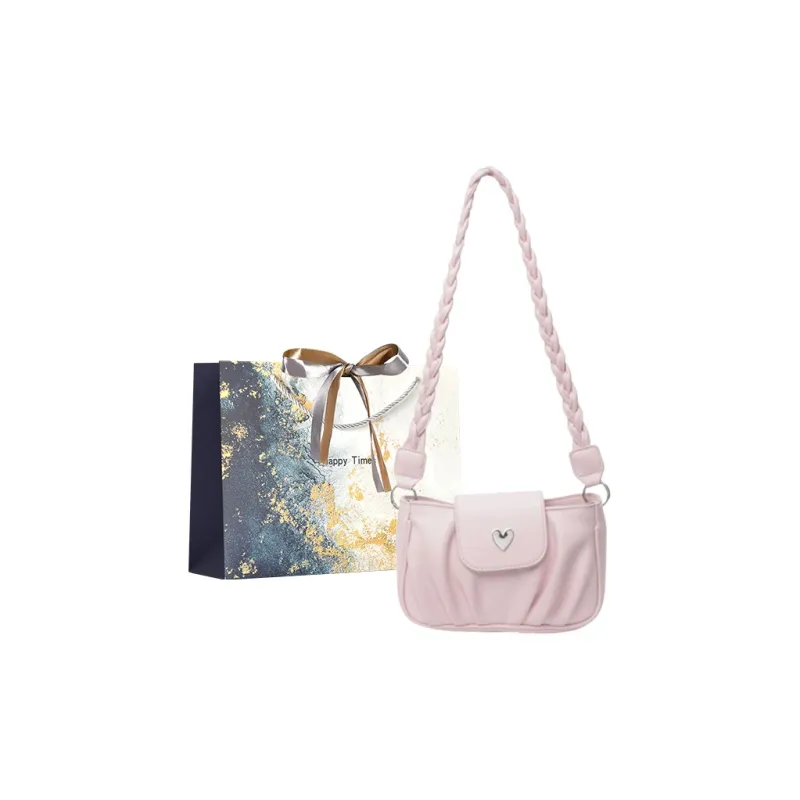 Iman's House PU Shoulder Bag Women's Silver/Ecru/Pink/Black-10