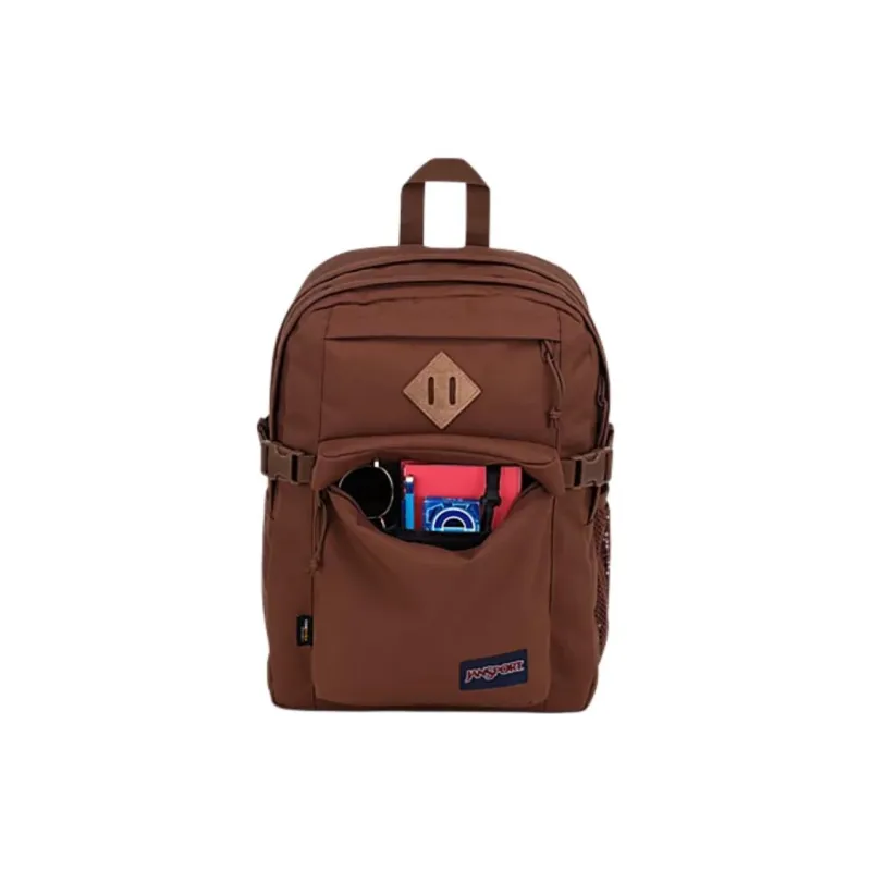 JanSport Suede Laptop Backpack Unisex Brown-1