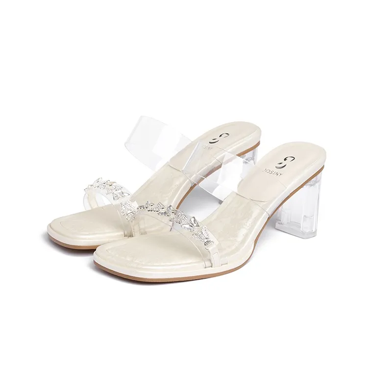 JOSINY Slide Slippers Women's Ecru, Light Pink, Green-2