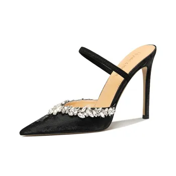 Lily Wei Wrap-toe Slippers Women's Black