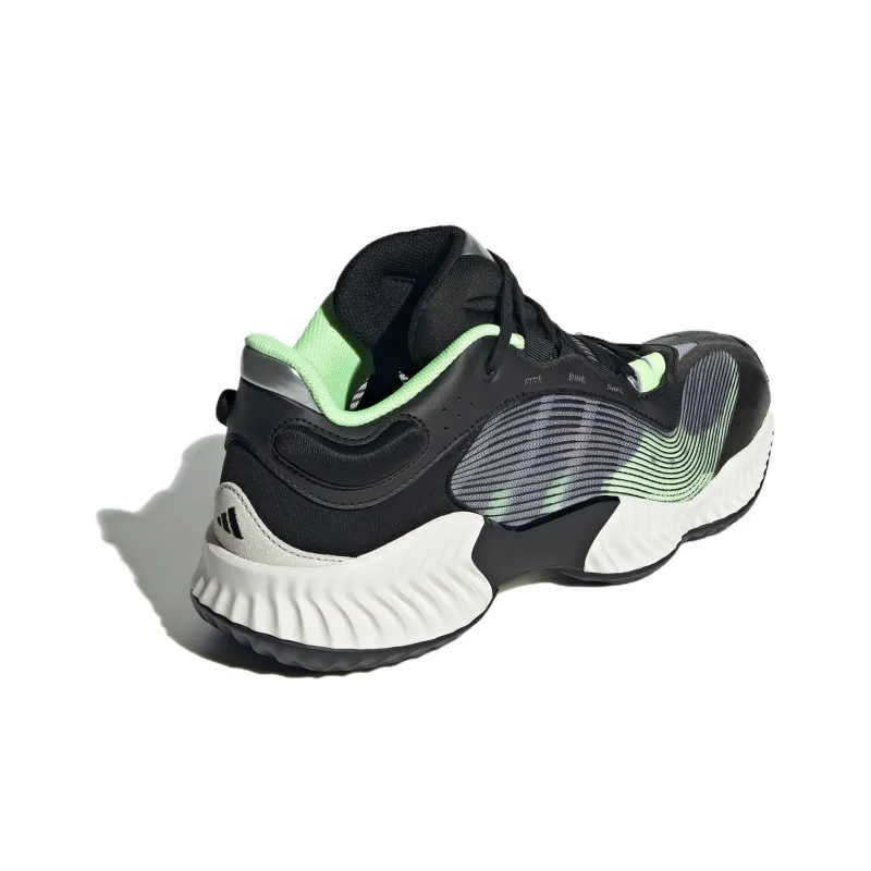 Adidas Cushioning Wear Resistant Low Top Basketball Shoes Unisex Black-3