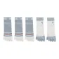 5 Pack, Letter Ribbed Cuff *3+White *2