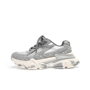 CINDY C ERIC Wear-Resistant Mid-Top Chunky Sneakers Women's Gray