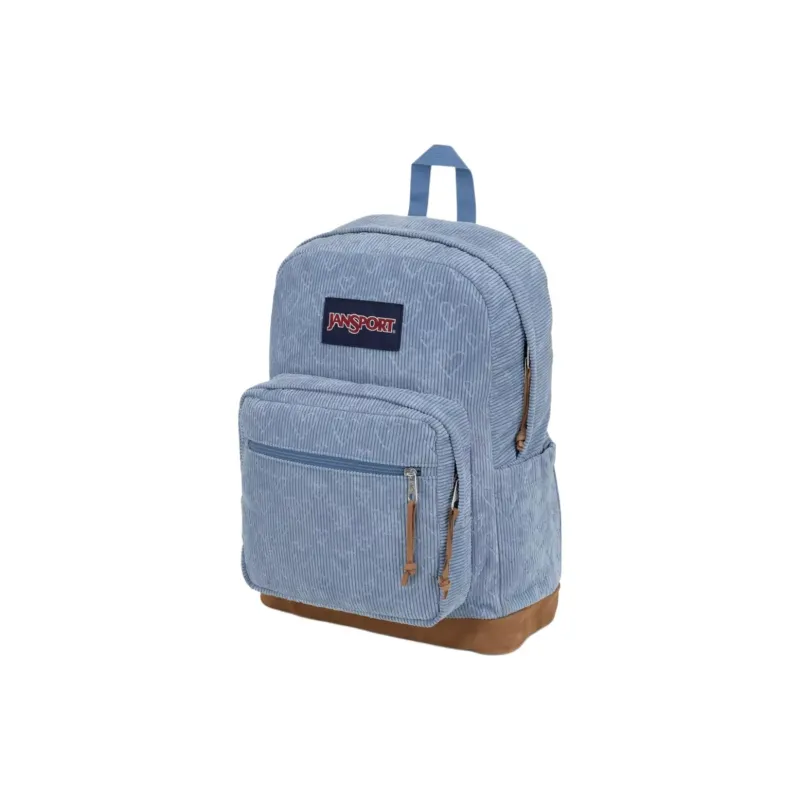 JanSport Cordura Fabric Bonded Suede Backpack Unisex Heart-Shaped Blue-1