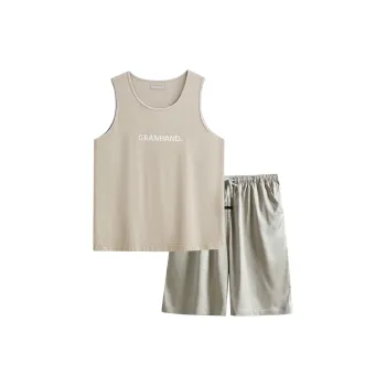 Same Language Pajama Set Men's Camel Silver Gray