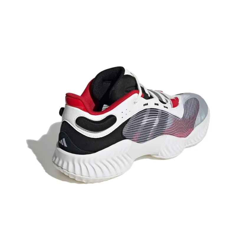 Adidas PRO VENTILATE LOW Cushioning Anti Slip And Wear Resistant Low Top Basketball Shoes Unisex White Black Red-2