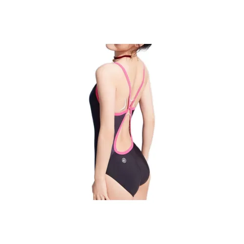 Sanrio X ZOKE One-Piece Swimsuits Women's Black/Rose Red