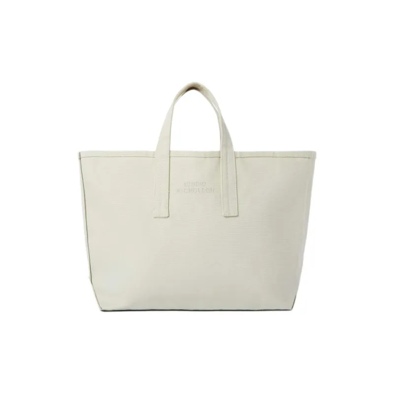 STUDIO NICHOLSON Cotton Canvas Bag, Tote Bag, Shopping Bag, Shoulder Bag, Handbag Small Size Unisex Dove Color-0
