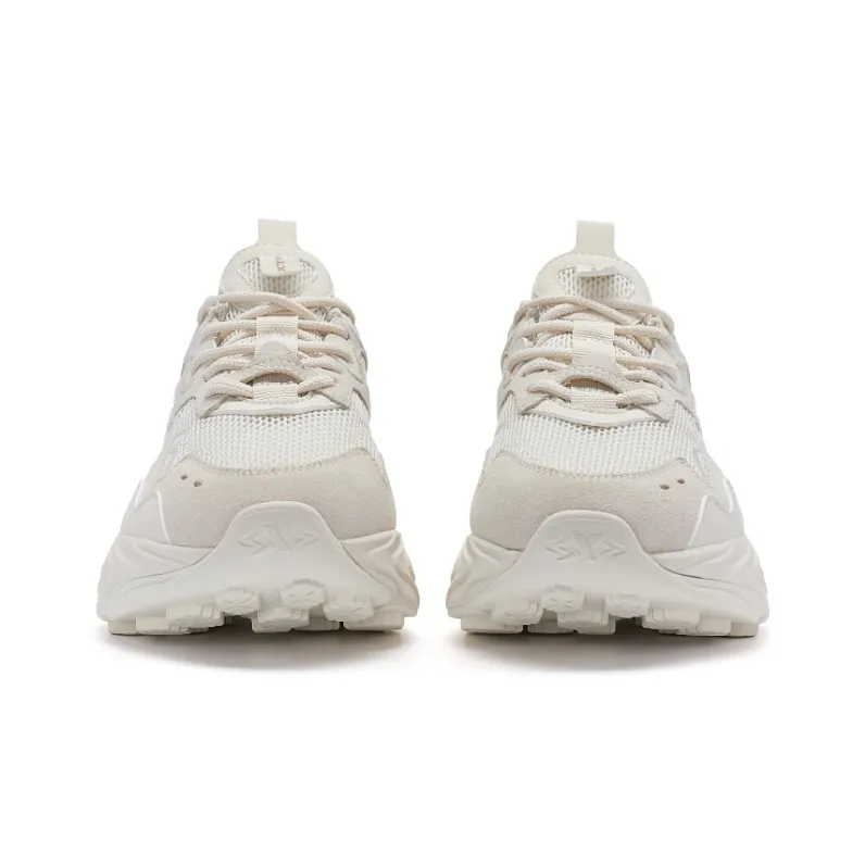 XTEP Migratory Breathable Coverage Lightweight Low-Top Casual Shoes Women's Milk Tea White-5