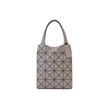 ISSEY MIYAKE Lucent Boxy Polyvinyl Chloride Resin Tote Bag Shopping Bag Shoulder Bag Handbag Mini Women's Gray Beige