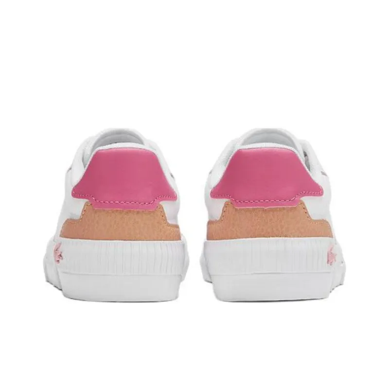 LACOSTE L004 Low Top Skateboard Shoes Women's Pink-3