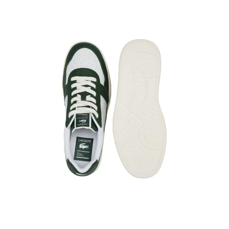 LACOSTE Low Top Skateboard Shoes Men's White Green-4