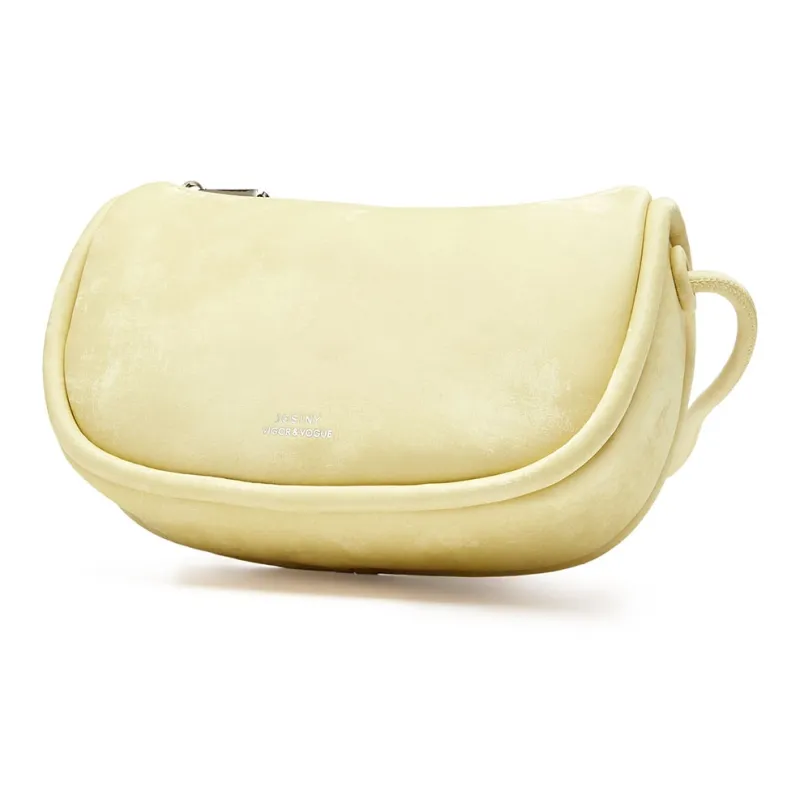 JOSINY PU/Split Cow Leather Shoulder Bag Women's Black/Silver Gray/Yellow/Army Green/Nude Pink-11