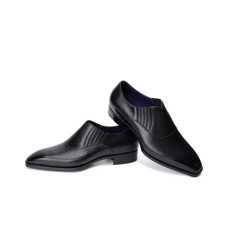 Kitamachi Long Whale Sucking River Lazyman Dress Shoes Men's-5