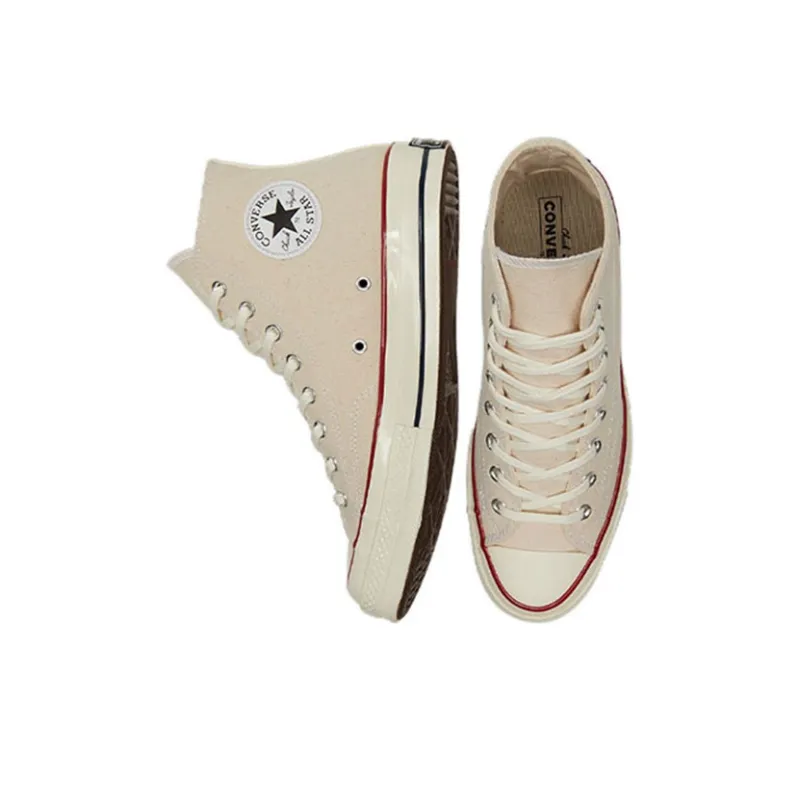 Converse Chuck 70 Anti Slip And Wear Resistant Lightweight High Top Canvas Shoes Unisex Ecru-3