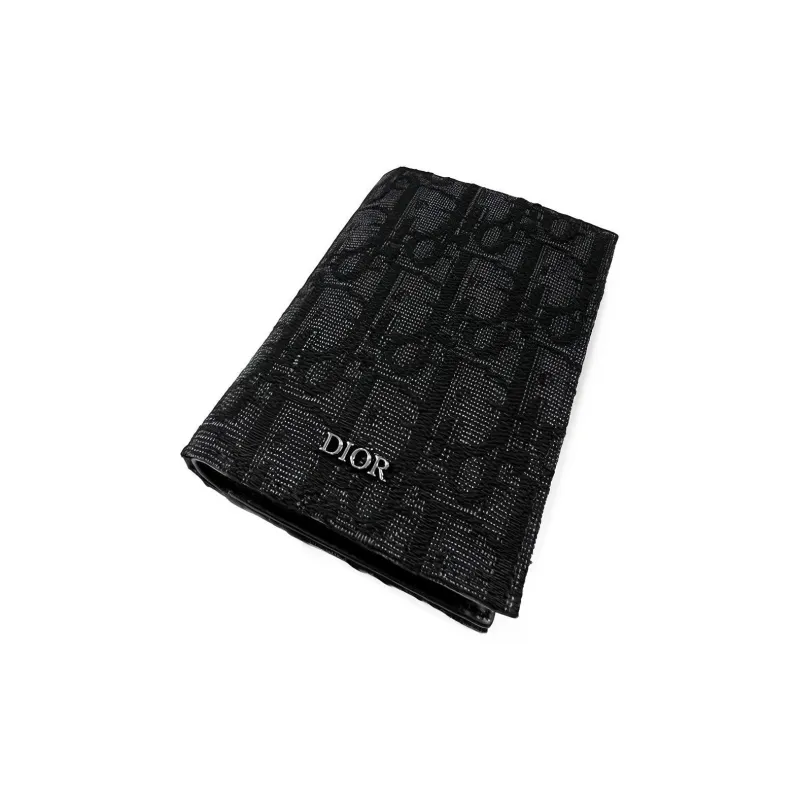 DIOR Cow Leather Card Holder Card Holder Men's Black-2