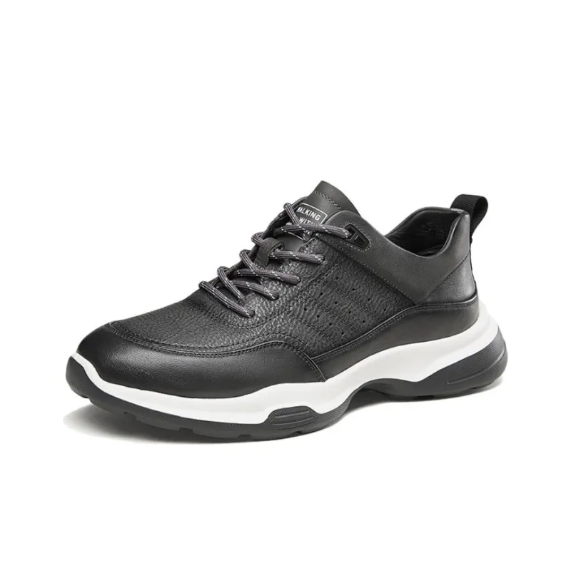 KANGNAI Casual Shoes Men Low Top Black/Gray-6
