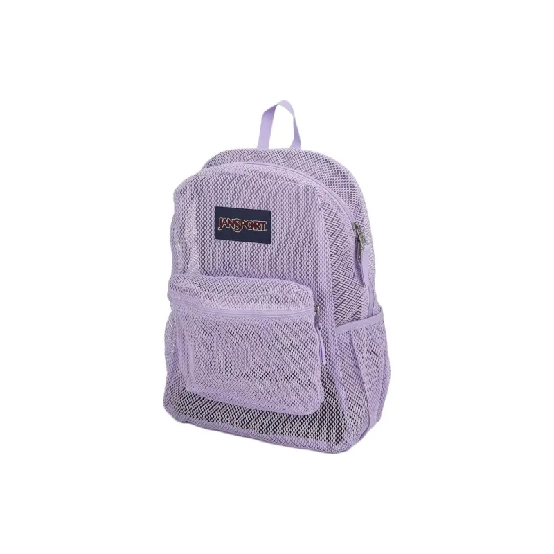 JanSport Recycled Polyester Mesh Backpack Unisex Light Purple-1