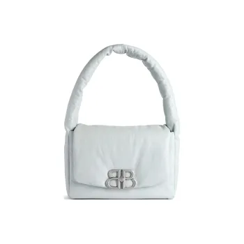 Balenciaga Cow Leather Handbag, Shoulder Bag Small Size Women's Light Blue