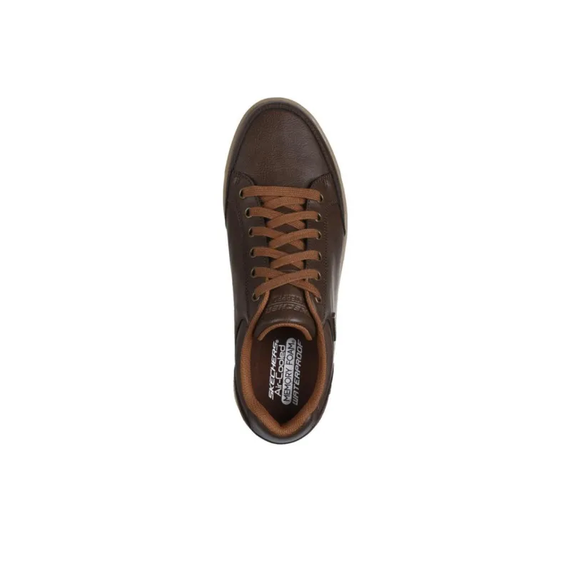 Skechers Slip Resistant, Abrasion Resistant, Waterproof Low Top Casual Shoes Men's Umber-3