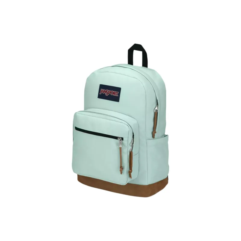 JanSport Cordura Fabric Bonded Suede Backpack Unisex Fresh Mint-1