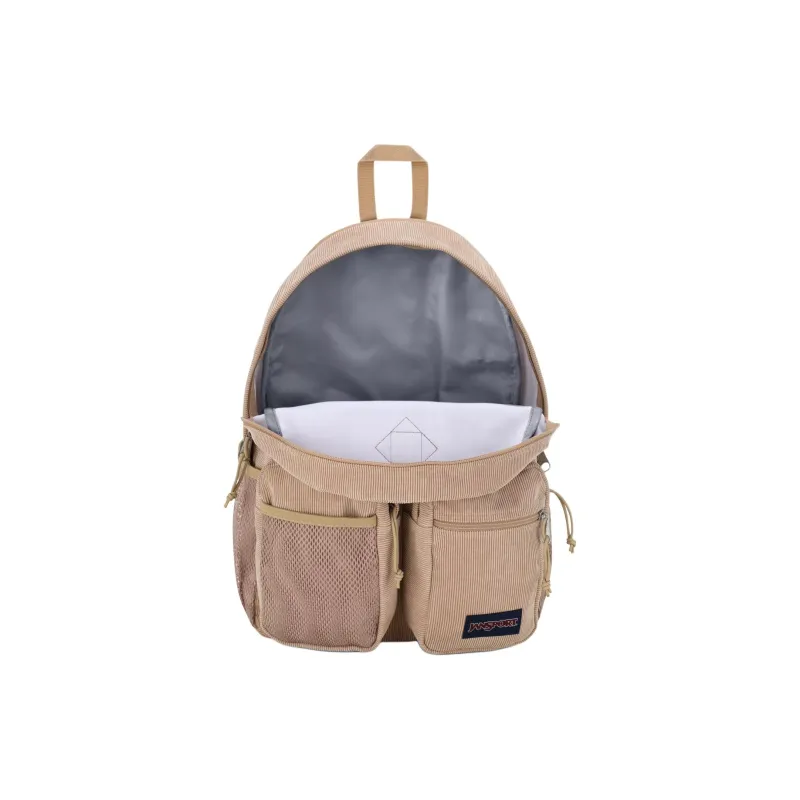 JanSport Polyester Backpack Unisex Lime Gray Corduroy-3