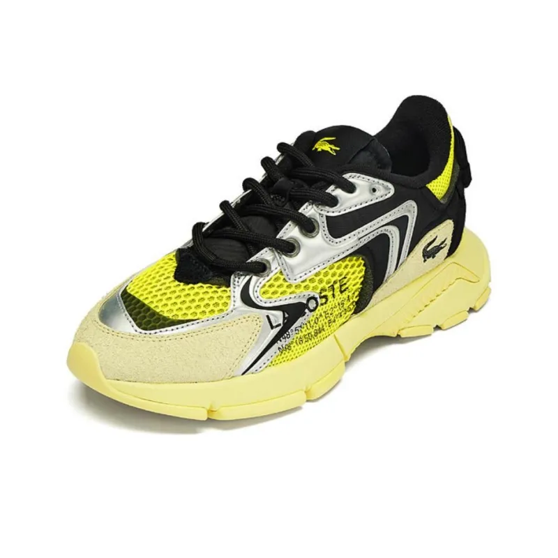 LACOSTE L003 Neo Low-Top Casual Shoes Women's Yellow Black-1