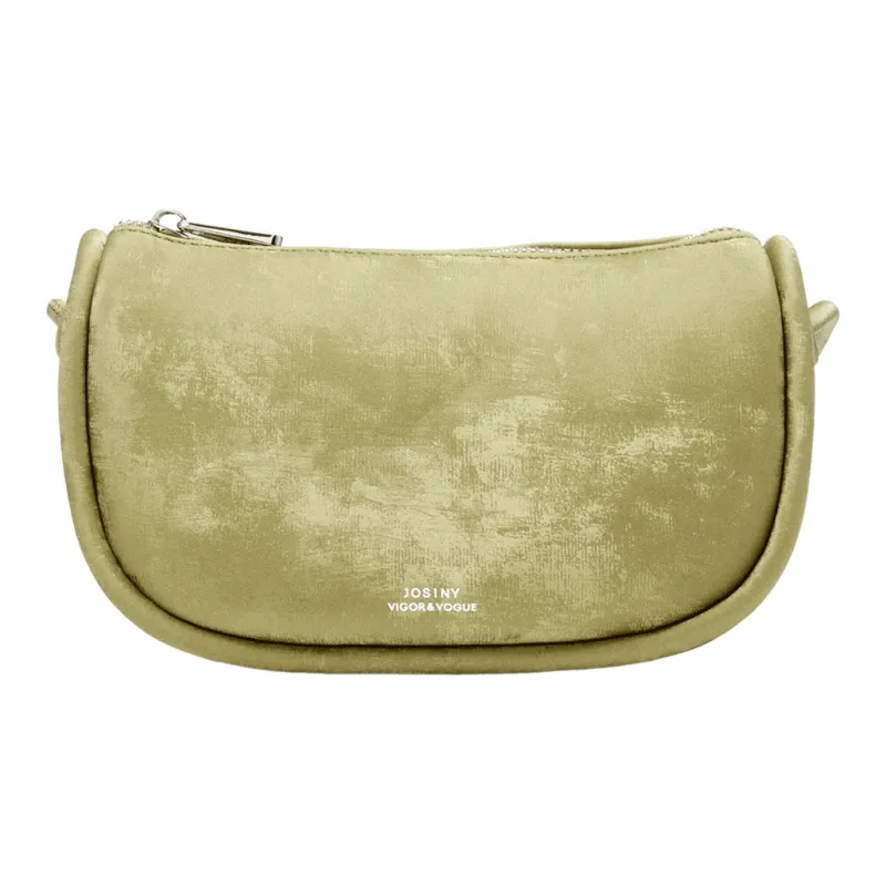 JOSINY PU/Split Cow Leather Shoulder Bag Women's Black/Silver Gray/Yellow/Army Green/Nude Pink-12