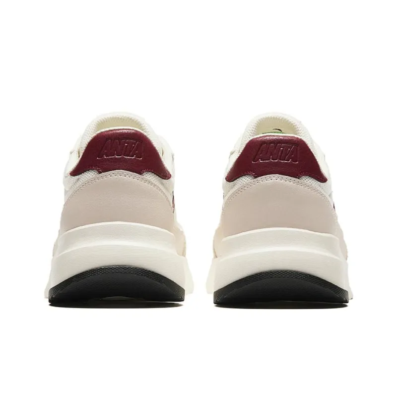 Anta Cushioning Slip Resistant Low Top Casual Shoes Women's White Red-3