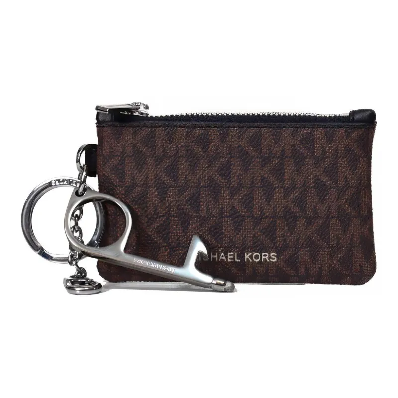 MICHAEL KORS Coated Canvas Set Gift Box With Keychain And Coin Purse Men's Brown-0