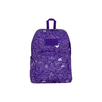 JanSport Recycled Polyester Backpack Unisex Graffiti Purple