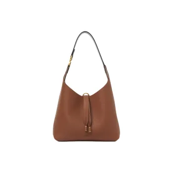 Chloe Marcie Grained Calfskin Handbag Shoulder Bag Women's Tan