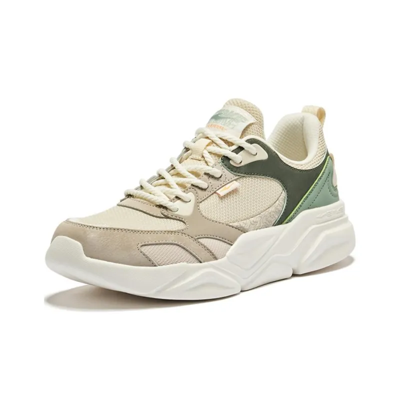 Erke Cushioning Abrasion Resistant Breathable Low Top Casual Shoes Men's Warm Flax Iron Man Gray-2