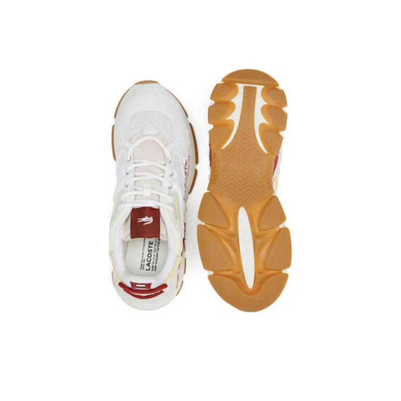 LACOSTE L003 Neo Low-Top Casual Shoes Men's White Red-4