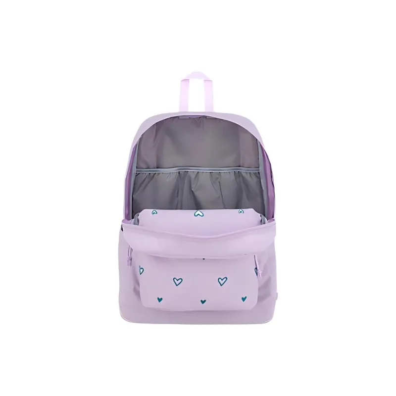 JanSport Recycled Polyester Backpack Women's Light Purple Heart-5